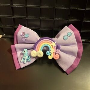 Purple pony hairbow